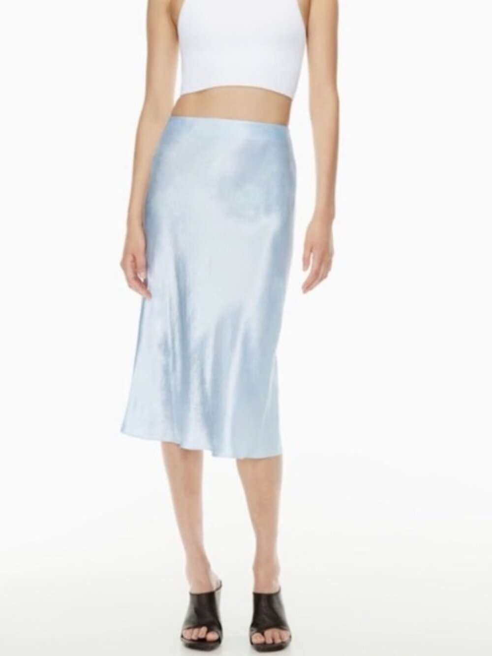 nwot (1) Babaton midi slit slip skirt Cement blue 12